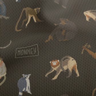Various Orangutans And Monkeys Athletic Mesh Flat Back