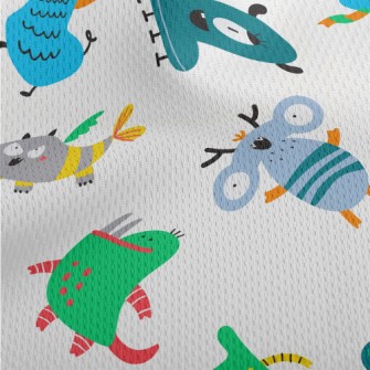 Cute Strange Alien Creatures Athletic Mesh Flat Back