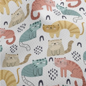 Colorful Gentle Cat Athletic Mesh Flat Back