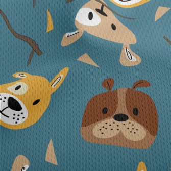 Children's Colorful Dog Athletic Mesh Flat Back