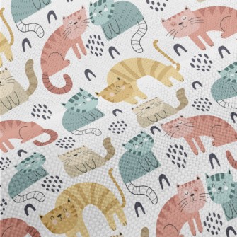 Colorful Gentle Cat Performance Linen