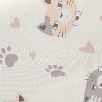Bow Tie Crown Cat Twill
