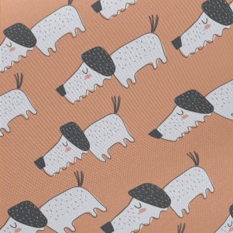 Hand Drawn Children's Dog Twill