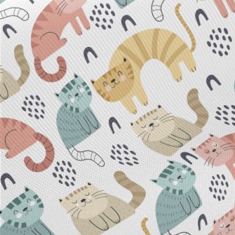 Colorful Gentle Cat Twill