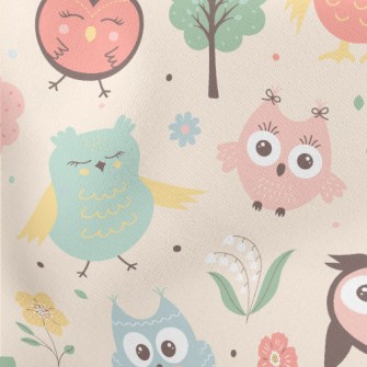 Big Eyes Cute Owl Stretch Ponte