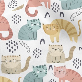 Colorful Gentle Cat Micro Fleece