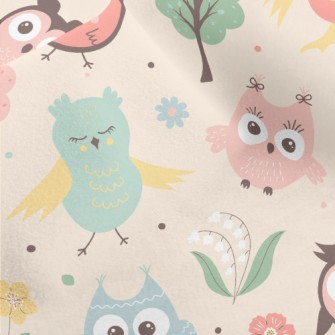 Big Eyes Cute Owl Micro Fleece
