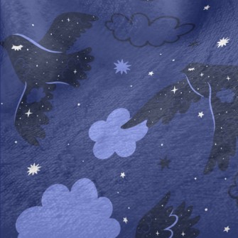 Bohemian Night Bird Minky