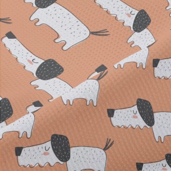 Hand Drawn Children's Dog Piqué