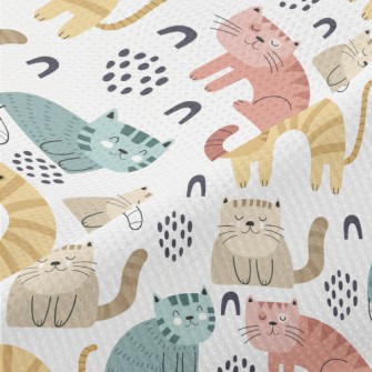 Colorful Gentle Cat Piqué