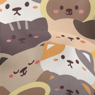 Cute And Well-behaved Cat Lightweight Performance Linen