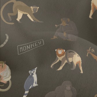 Various Orangutans And Monkeys Lightweight Performance Linen
