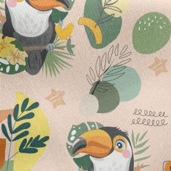 Cute And Exquisite Toucan Jersey Backed Fleece