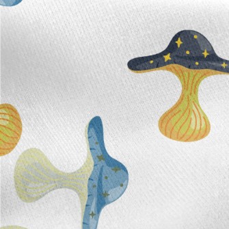 Star-studded Mushrooms Jersey Backed Fleece