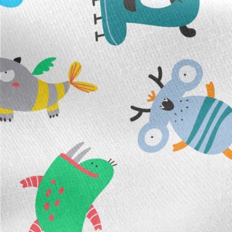 Cute Strange Alien Creatures Jersey Backed Fleece
