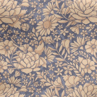 Animation Style Flowers Jersey Backed Fleece