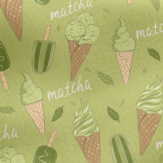 Matcha Flavored Ice Cream Jersey Backed Fleece