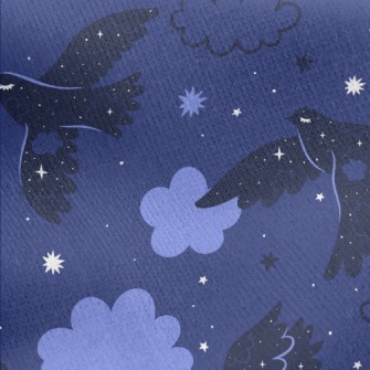 Bohemian Night Bird Jersey Backed Fleece