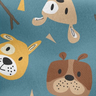 Children's Colorful Dog Jersey Backed Fleece