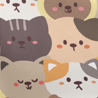 Cute And Well-behaved Cat Pongee