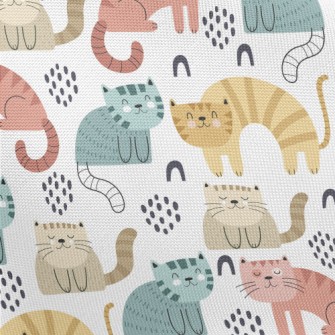 Colorful Gentle Cat Pongee