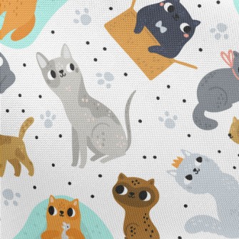 Cute Cat Pongee
