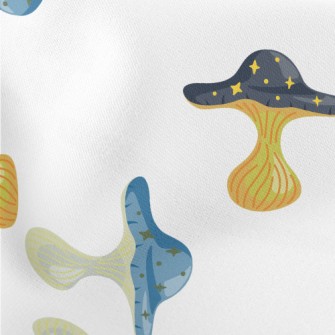 Star-studded Mushrooms Lightweight Cotton Poplin