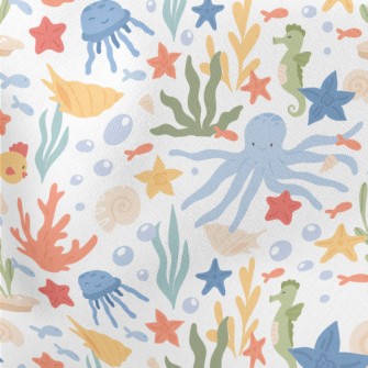 Enjoy The Marine Life Lightweight Cotton Poplin