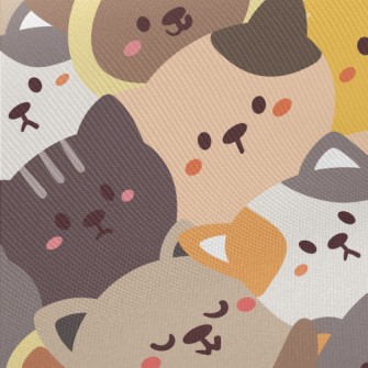 Cute And Well-behaved Cat Midweight Cotton Poplin