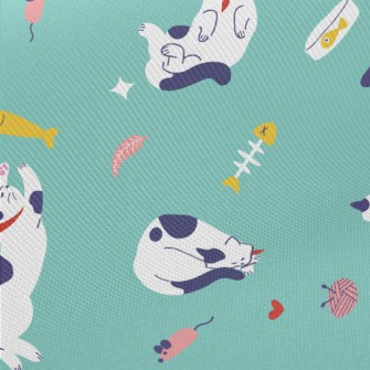 Cat&#39;s Daily Life Midweight Cotton Poplin