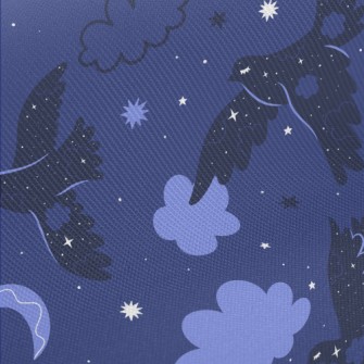 Bohemian Night Bird Midweight Cotton Poplin