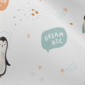 Penguins Floating In Space Chiffon