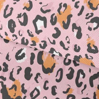 Pink Hand-painted Leopard Prin Waterproof Oxford