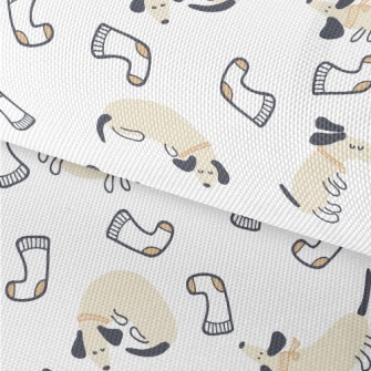 Docile And Cute Dachshund And  Waterproof Oxford