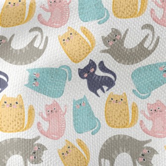 Colorful Happy Cat Waterproof Canvas