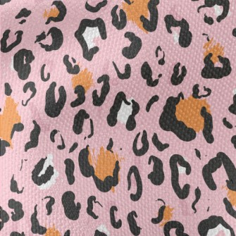 Pink Hand-painted Leopard Prin Waterproof Canvas