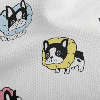 Collar Pillow French Bulldog Athletic Mesh Flat Back