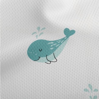 Whale With Closed Eyes Athletic Mesh Flat Back