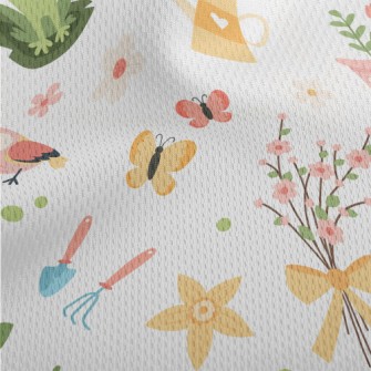 Gentle Colors, Birds, Flowers Athletic Mesh Flat Back