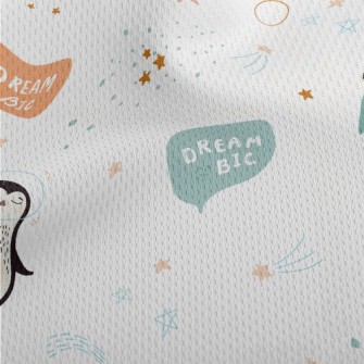 Penguins Floating In Space Athletic Mesh Flat Back