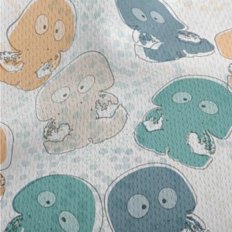 Strange Jellyfish With Eyes Athletic Mesh Flat Back