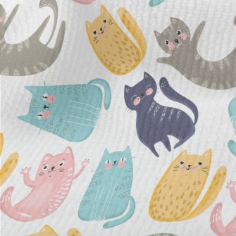 Colorful Happy Cat Terry
