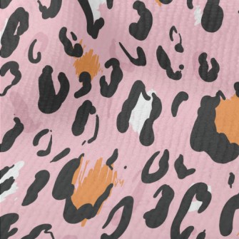 Pink Hand-painted Leopard Prin Terry