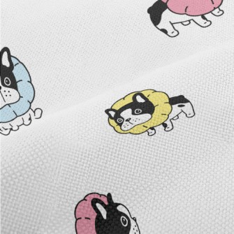 Collar Pillow French Bulldog Performance Linen