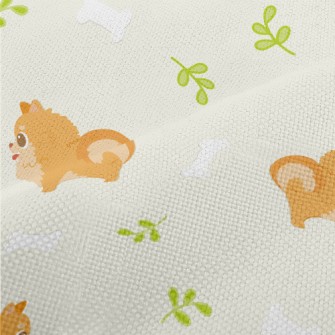 Pomeranian With Round Eyes Performance Linen