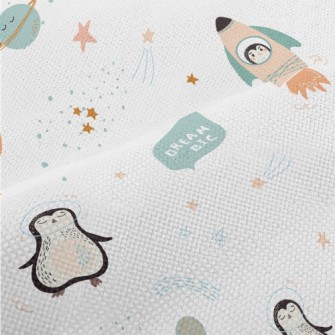 Penguins Floating In Space Performance Linen