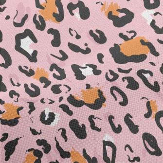 Pink Hand-painted Leopard Prin Performance Linen