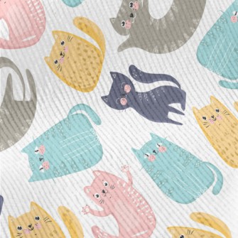 Colorful Happy Cat Standard Corduroy