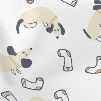 Docile And Cute Dachshund And  Stretch Ponte