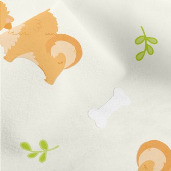 Pomeranian With Round Eyes Micro Fleece